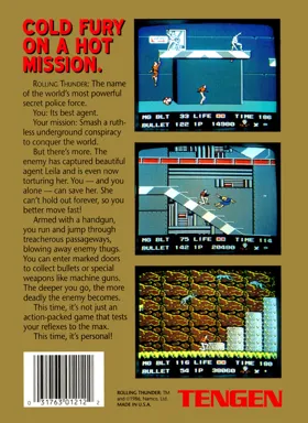 Rolling Thunder (USA) (Unl) box cover back